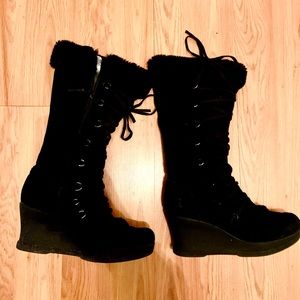 Lace up platform boots